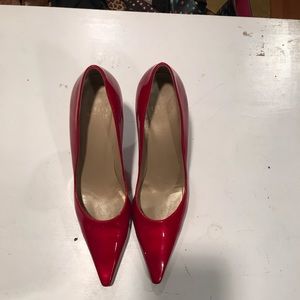 Stuart Weitzman Red Patent Leather Pump
